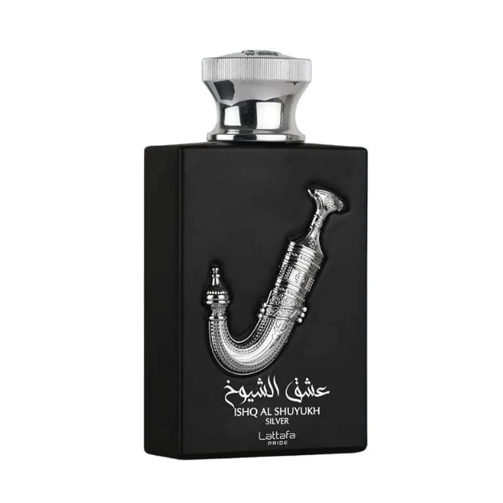 ishq_al_shuyukh_silver.png Lattafa Ishq Al Shuyukh Silver Eau De Parfum for Unisex - Eau de Parfum (EDP) - Image 1